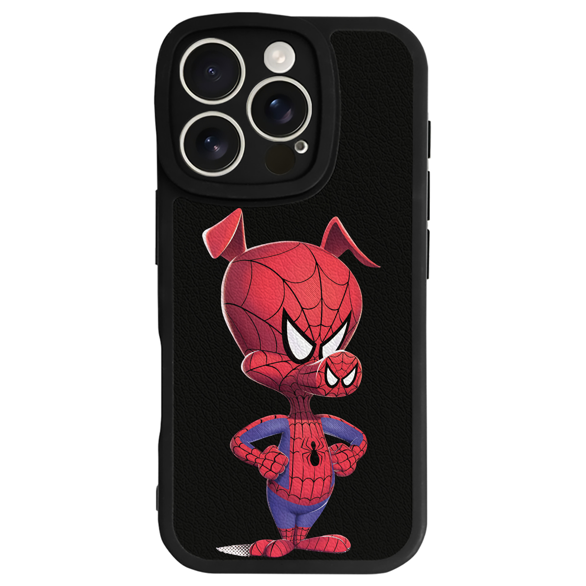 Spider Man スパイダーマン 【iPhone 16シリーズ対応】シリコンスマホケース（レザー調） 材質：シリコン